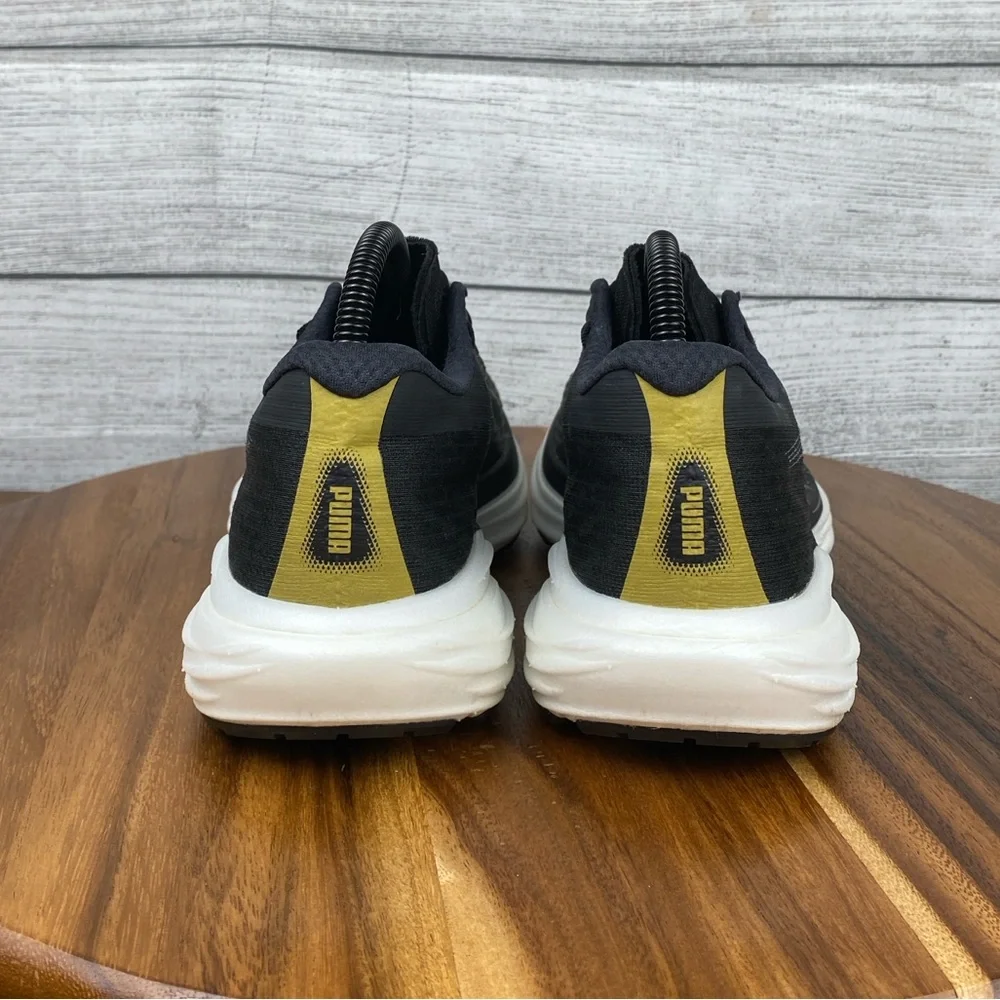 Puma Deviate Nitro 2 Black Team Gold Running Shoes 376855-02 Women’s Size 8